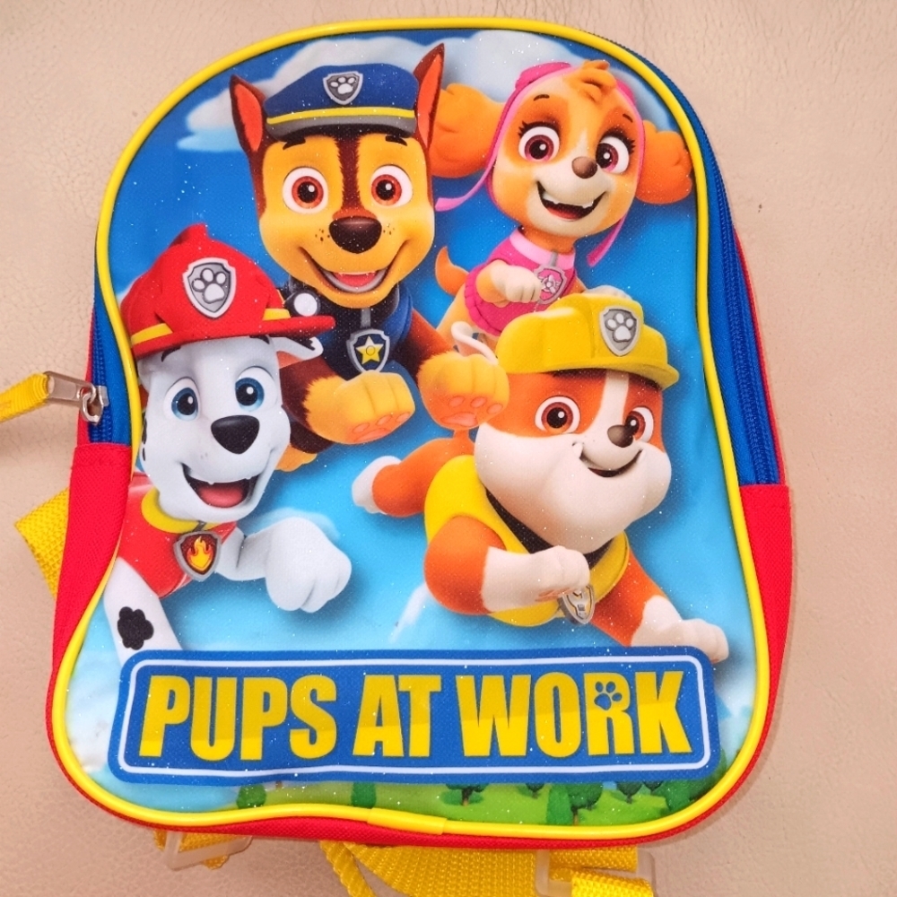 Paw Patrol  Backpack Small Toddler Tote Bag Chase Marshall Rubble Skye